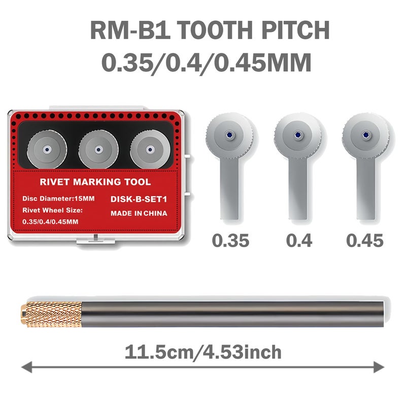 HUBEST Model Rivet Maker Tool with Handle for Model Hobby Craft Building Accessories Tool(Set B1) - Image 2